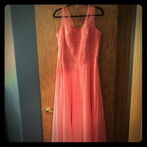 Floor length Watermelon Gown